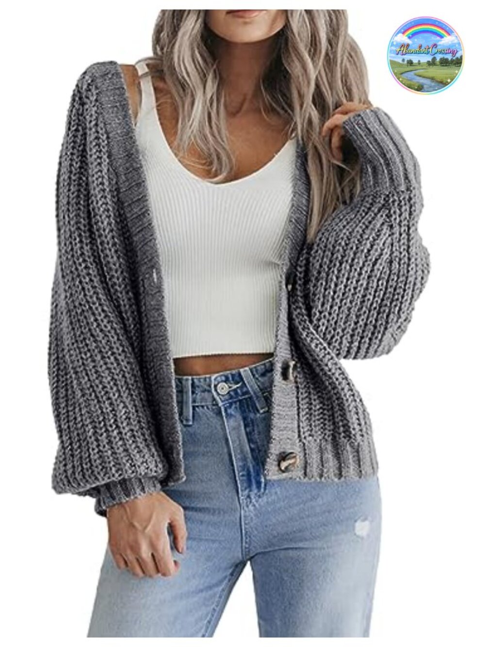 Chunky Knit Long Sleeve Cardigan Sweater